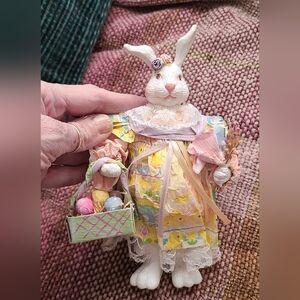 Vintage Paper Mache Easter Bunny Figurine
